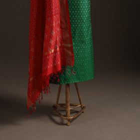 Pochampally Ikat Handloom Sico Unstitched Dress Material: Kurta with Dupatta 17