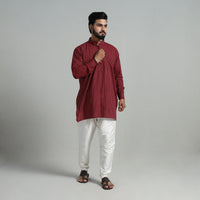 Cotton Short Jacquard Kurta for Men 02