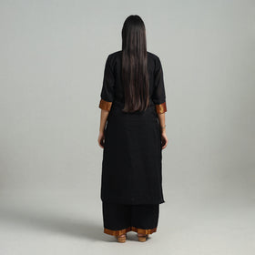 Buy Cotton Black Dharwad Kurta Set with Palazzo & Dupatta
