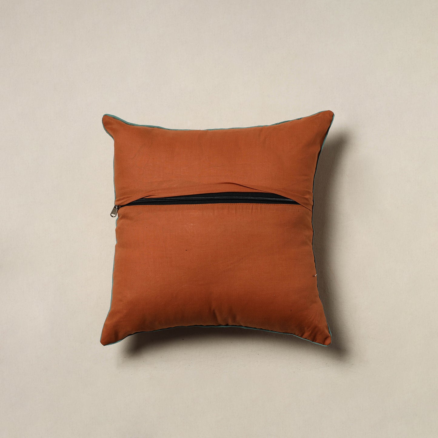 Kalamkari Hand Block Print Cushion Cover (16 x 16 in) 56