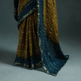 Kutch Tie-Dye Bandhani Cotton Saree with Blouse Piece 16