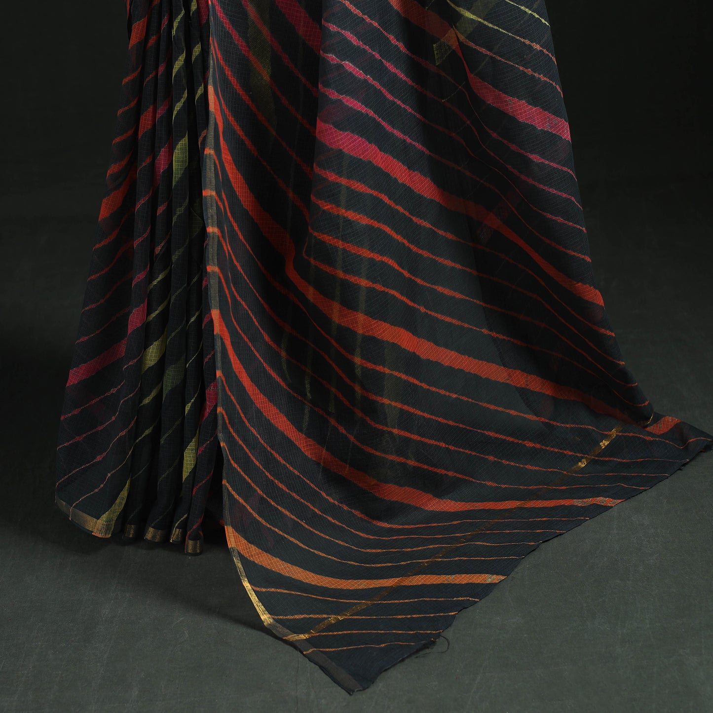 Tie-Dye Kota Doria Cotton Leheriya Saree 10