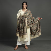 Beige - Kalamkari Block Printed Cotton Dupatta 129