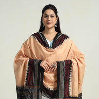 Beige - Sambalpuri Ikat Weave Handloom Cotton Dupatta 04