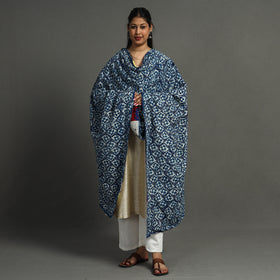  Indigo Reversible Patchwork Cotton Dupatta 18 Online at iTokri.com