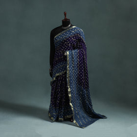 Kutch Tie-Dye Bandhani Cotton Saree with Blouse Piece 17