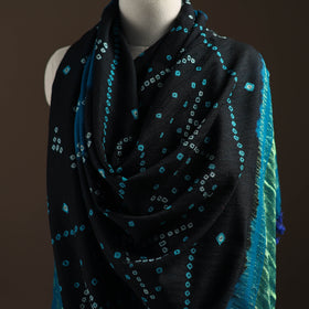 Kutch Bandhani Handwoven Merino Wool Shawl 45