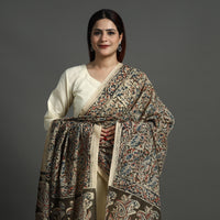 Beige - Kalamkari Block Printed Cotton Dupatta 129