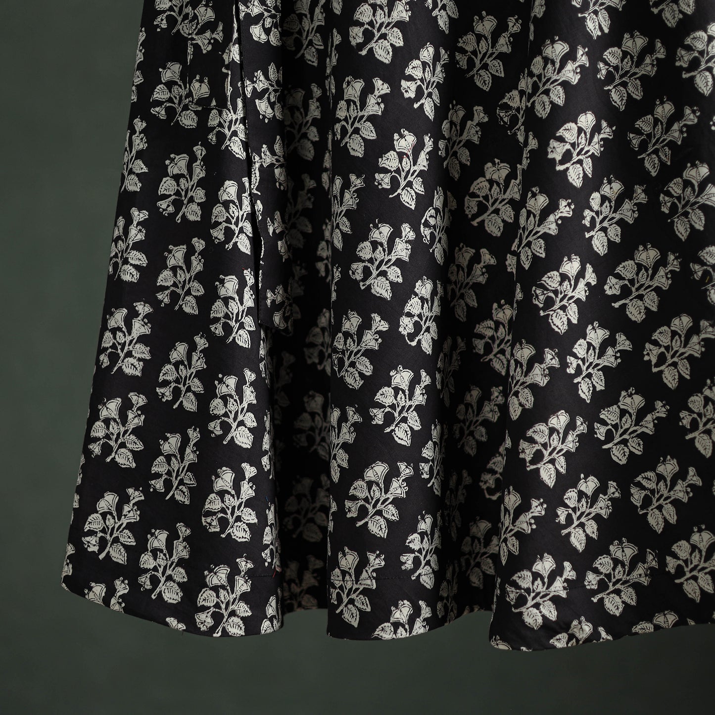 Bagru Hand Block Print Natural Dyed Cotton Wrap Around Skirt 32