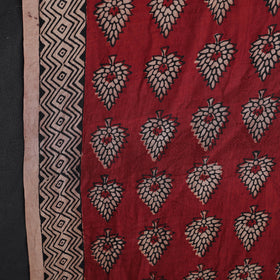  Red Mulberry Silk Bagh Print Fabric