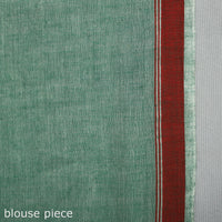 Green - Phulia Jamdani Handloom Cotton Saree with Tassels