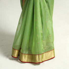 Buy Traditional Chanderi Silk Handloom Saree with Zari Border & Buti Online at iTokri.com