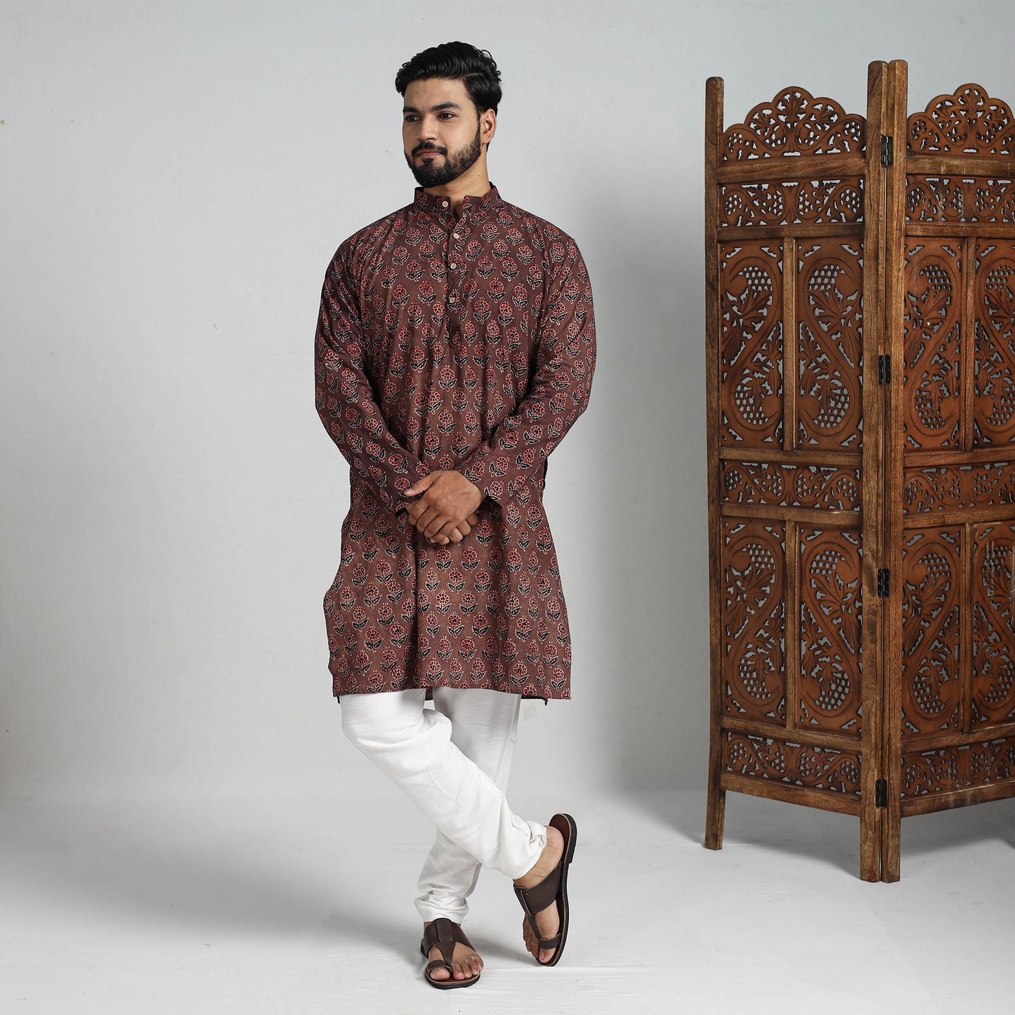 ajrakh Men's Long kurta