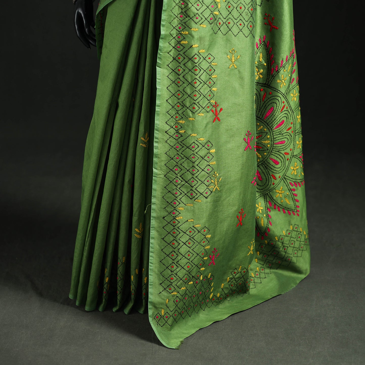 Hand Embroidered Silk Saree 74