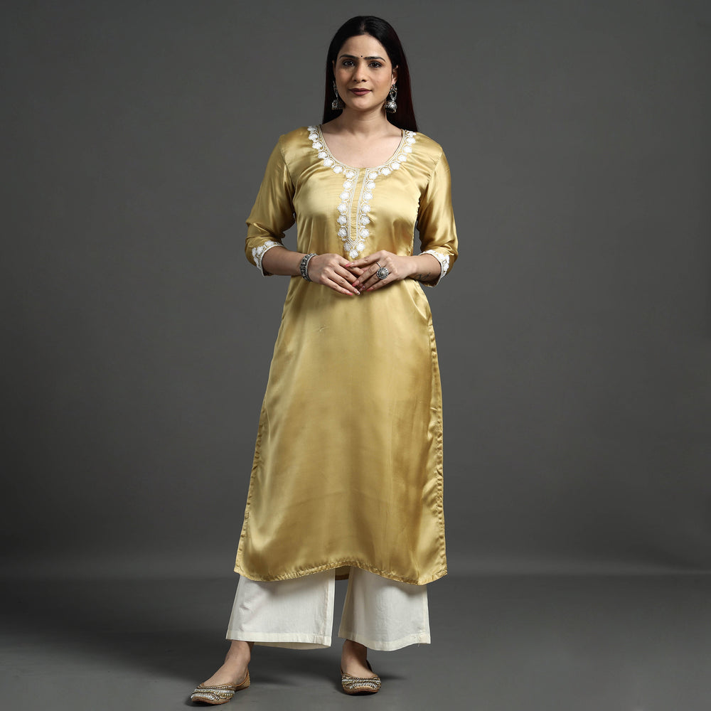 embroidery silk kurta