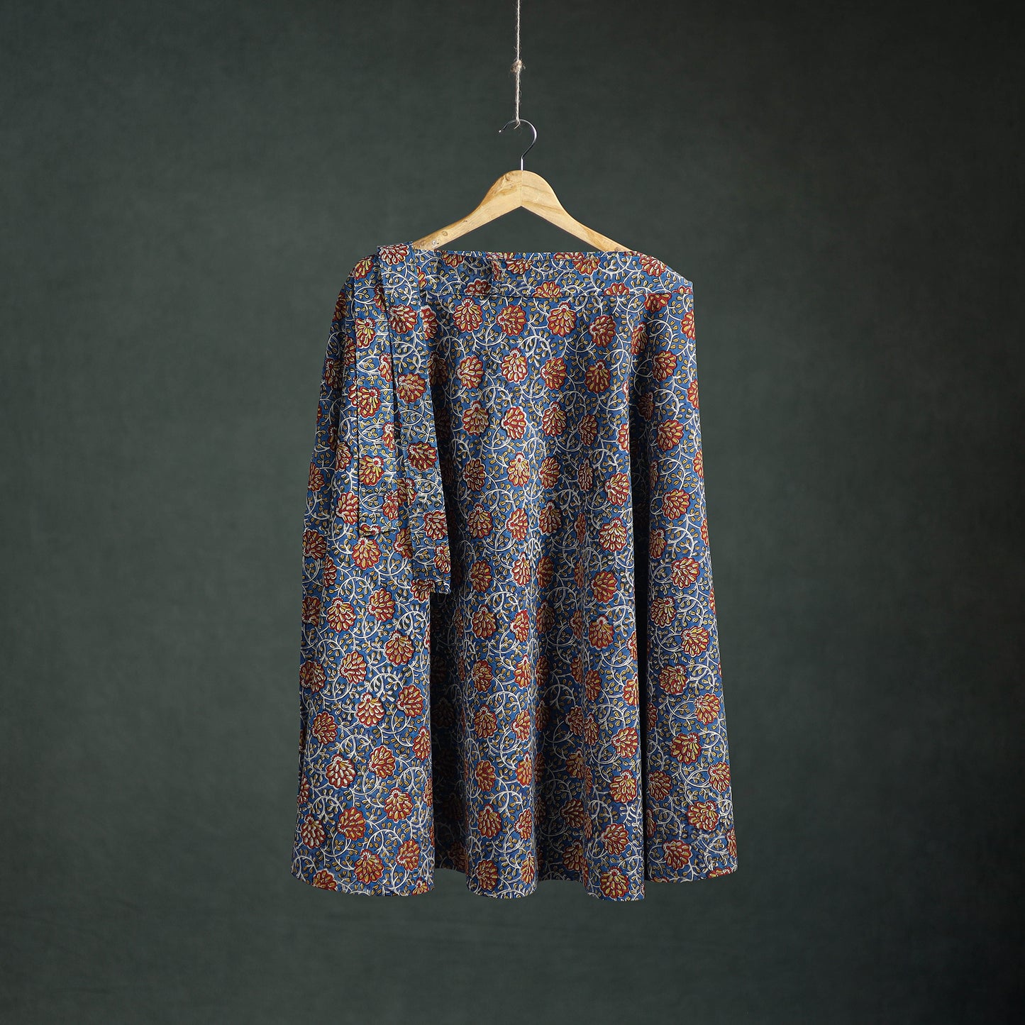 Bagru Hand Block Print Natural Dyed Cotton Wrap Around Skirt 33