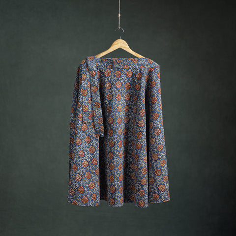 Bagru Hand Block Print Natural Dyed Cotton Wrap Around Skirt 33