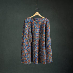 Bagru Hand Block Print Natural Dyed Cotton Wrap Around Skirt 33