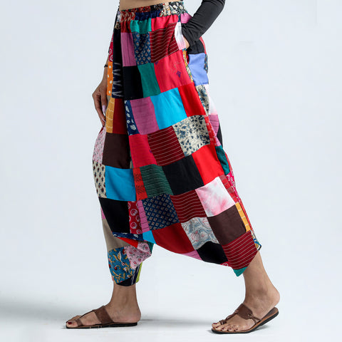 patchwork harem pant