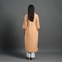 Deepti Peach Merino Woolen Kurta