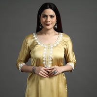 embroidery silk kurta