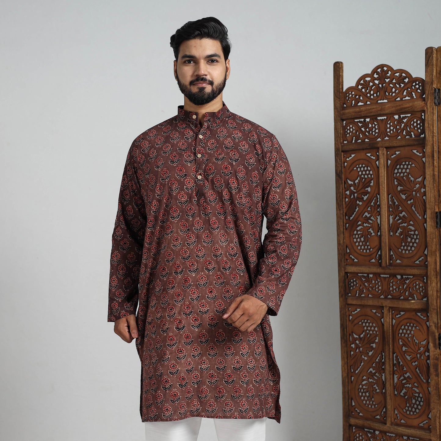 ajrakh Men's Long kurta