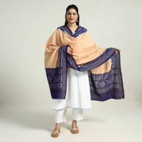 Beige - Sambalpuri Ikat Weave Handloom Cotton Dupatta 05