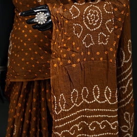 Kutch Bandhani Tie-Dye Cotton Saree 30