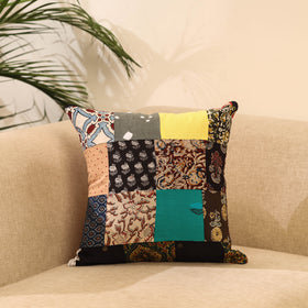 Buy Multicolor Handcrafted Cotton Patchwork Cushion Cover