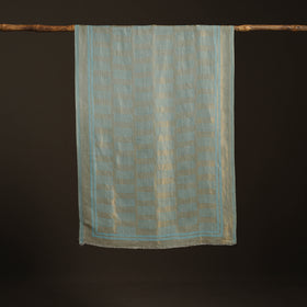 Plain Zari Weave Fine Wool Stole for Women 48