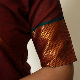 Buy Cotton Maroon Dharwad Kurta Set with Palazzo & Dupatta