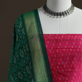 Pochampally Ikat Handloom Sico Unstitched Dress Material: Kurta with Dupatta 19