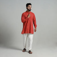 Cotton Short Jacquard Kurta for Men 04