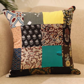 Buy Multicolor Handcrafted Cotton Patchwork Cushion Cover
