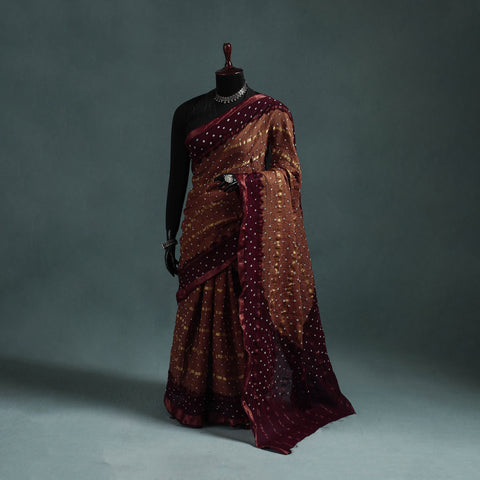 Kutch Tie-Dye Bandhani Cotton Saree with Blouse Piece 18