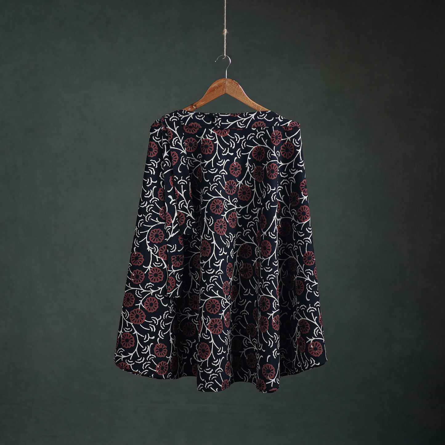 Bagru Hand Block Print Natural Dyed Cotton Wrap Around Skirt 34
