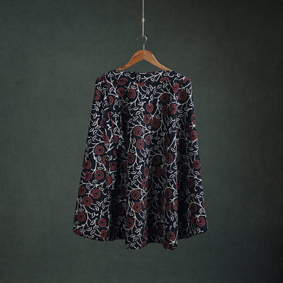 Bagru Hand Block Print Natural Dyed Cotton Wrap Around Skirt 34