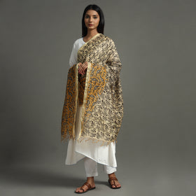 Multicolor - pedana kalamkari printed chanderi silk dupatta