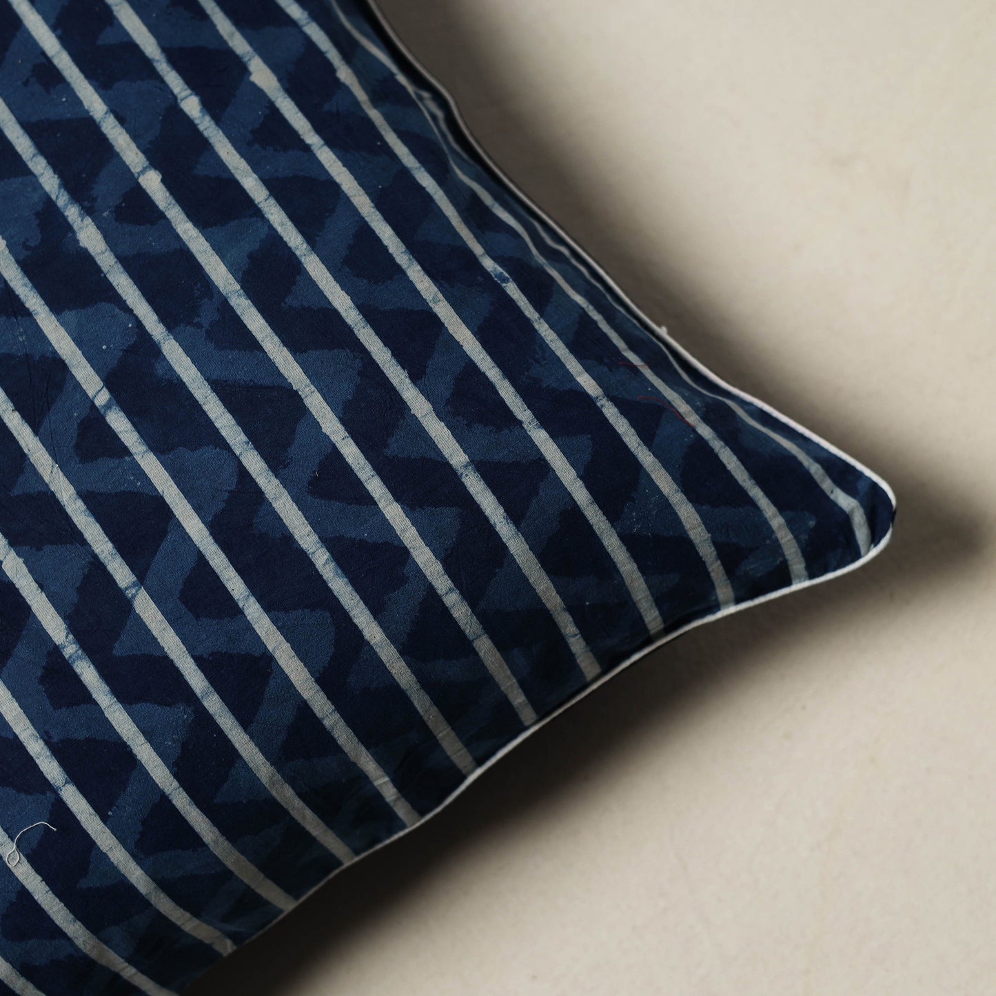 Indigo Bagru Hand Block Print Cushion Cover (16 x 16 in) 59