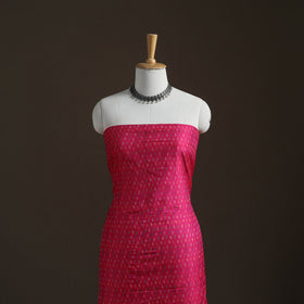 Pochampally Ikat Handloom Sico Unstitched Dress Material: Kurta with Dupatta 19