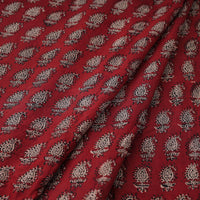 Red - Mulberry Silk Bagh Print Fabric 13