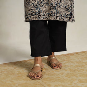 Black - printed cotton kalamkari kurta set 07 - handcrafted