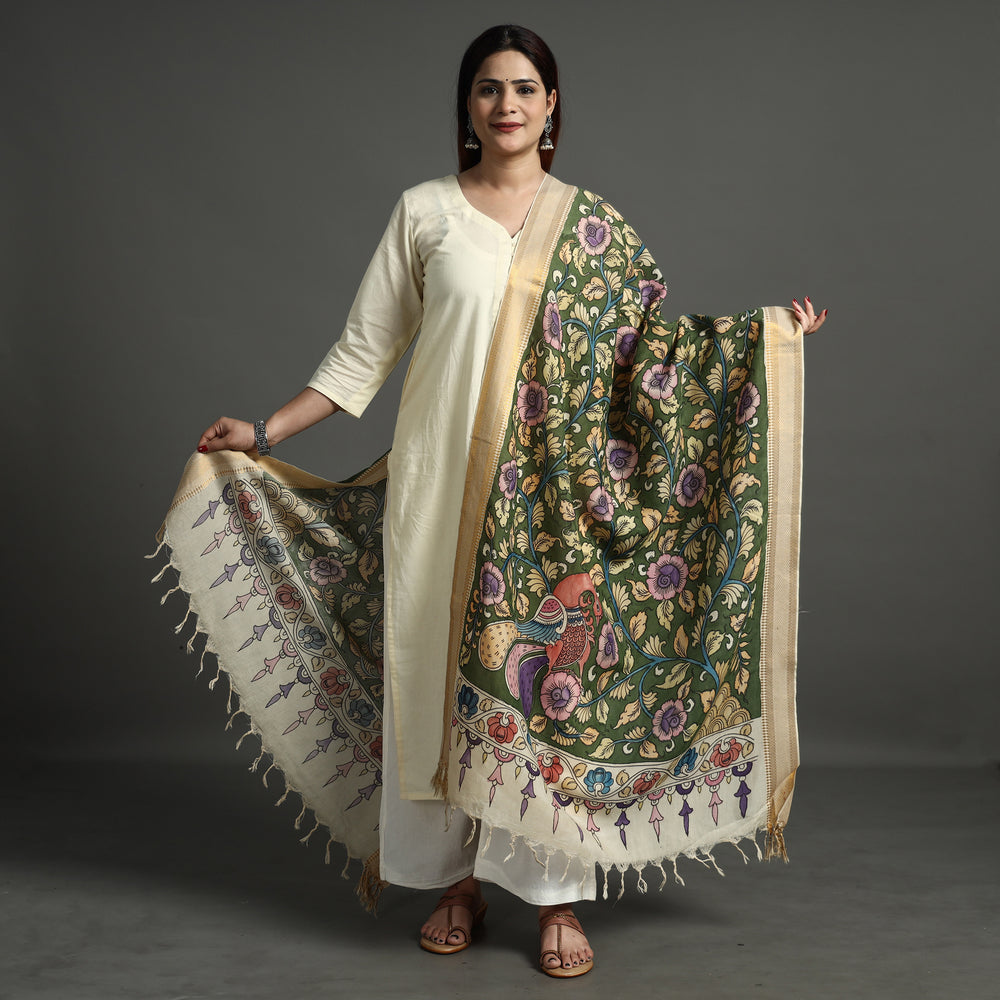 Kalamkari Handpainted Dupatta