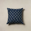 Indigo Bagru Hand Block Print Cushion Cover (16 x 16 in) 60