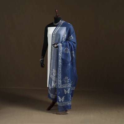 Akola Hand Block Print Natural Dyed Kota Doria Cotton Dupatta 29