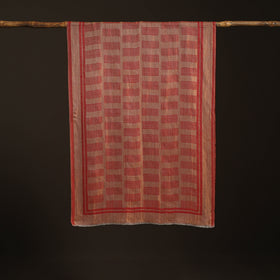 Plain Zari Weave Fine Wool Stole for Women 45