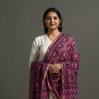 Purple - Block Printed Chanderi Silk Bagru Dupatta 45