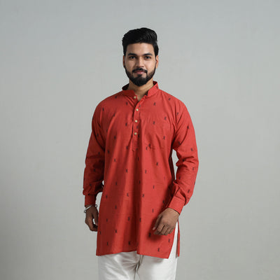 Cotton Short Jacquard Kurta for Men 04