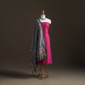 Pochampally Ikat Handloom Sico Unstitched Dress Material: Kurta with Dupatta 20