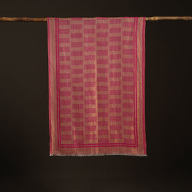 Plain Zari Weave Fine Wool Stole for Women 44